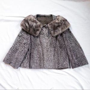 Swing Coat with Fur Trim